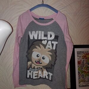 Star Wars Kids Raglan Shirt - Pink and Gray